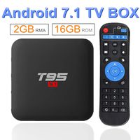 EVANPO Android 7.1 TV Box 2GB RAM 16GB ROM Amlogic S905W Quad core CPU Support 4K/ H.265/ 3D Outputs Full HD 2.4Ghz WiFi Smart TV Box Media Player