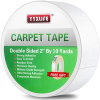 YYXLIFE Double Sided Carpet Tape for Area Rugs Carpet Adhesive Rug Gripper Removable Multi-Purpose Rug Tape Cloth for Hardwood Floors,Outdoor Rugs,Carpets.Heavy Duty Sticky Tape,2Inch x 10 Yards,White