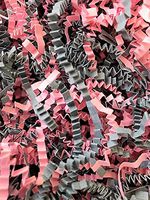 Pink and Grey Blend - 15 oz. Crinkle Cut Paper Shred Gift Basket Package Grass Filler Bedding