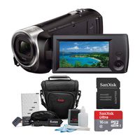Sony HDR-CX440/B Full HD Video Handycam Camcorder w/Sony 16GB SD Card Bundle