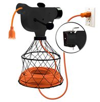 Extension Cord Winder Organizer, Transportable from Wall to Wall with 2 Fixed and 1 Swivel Wall Mount