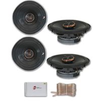 4 x Infinity REF-6522ix 6.5-inch 2-Way Car Audio Coaxial Speakers 6-1/2" 6522ix with DiscountCentralOnline 25ft Speakers Wire