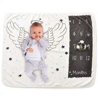 GoStar Baby Monthly Milestone Blanket, Angel Photography Background Prop for Newborn to 12 Months Boys Giris-Baby Shower Gift