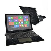 MightySkins Skin Compatible with Samsung Galaxy Book 12" - Black Diamond Plate | Protective, Durable, and Unique Vinyl Decal wrap Cover | Easy to Apply, Remove, and Change Styles | Made in The USA