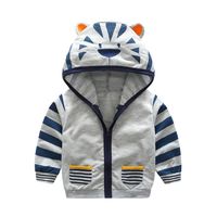 Hemlock Baby Sweater Jacket, Infant Toddler Kids Baby Boy Girl Cartoon Animal Hoodies Zipper Tops Coat (24M, Grey)