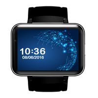 DM98 Smart Watch 2.2 inch Android OS 3G Smartwatch Phone MTK6572 Dual Core 1.2GHz 512MB RAM 4GB ROM Camera WCDMA GPS (Black)