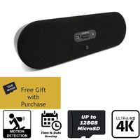 SPY Gadgets | 4K Hidden Camera Spy Camera Home Surveillance Nanny Cam DVR Bluetooth Speaker | Zone Shield HD 2160P Hidden Video Camera with Motion Activation or Constant Record