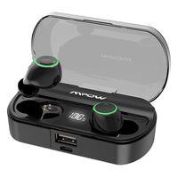 Bluetooth Sports Earbuds, Mpow Wireless Earbuds Featured Hi-Fi Stereo Sound, 100Hrs w/Wireless Charging Case, IPX7 Bluetooth Earbuds Sport, Bluetooth Earphones Support Mono & Share Mode, Black