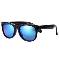 Pro Acme TPEE Rubber Flexible Kids Polarized Sunglasses for Baby and Children Age 3-10 (Black Frame/Blue Mirrored Lens/48)