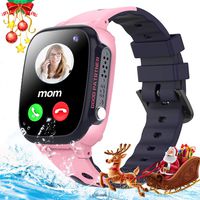 Smart Watch for Kids with GPS Tracker - Kids Waterproof Smartwatch Phone Boys Girls HD Two-Way Call SOS Touchscreen Camera Game Alarm Clock Gizmo Watch Students Learning Toys Christmas Birthday Gifts