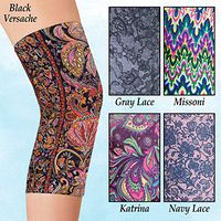 Celeste Stein Pain Relieving Compression Knee Sleeve - 4 Way Elastic Stretch Band for Extra Support, Multicolor, Plus Size