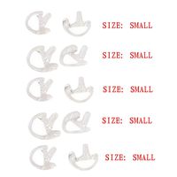 Lsgoodcare 5 Pairs Silicone Replacement Earplug Earmold Ear Buds (Left and Right) for Two-Way Radio Headset Air Acoustic Earpiece Headset Walkie Talkie Earpiece,Small Size,Clear White Color