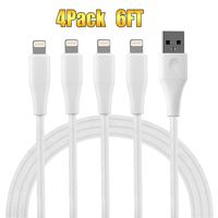 iPhone Charger 6 FT MFi Certified Extra Long iPhone Charger Cable 6 Feet Lightning Cable 4Pack USB Charging Cord 6 Foot for iPhone Xs Max XR X 8 Plus 7 Plus 6 Plus 5s SE iPad Pro iPod Airpods