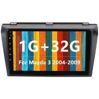 Car Radio Mazda 3 2004-2009 Double Din Car Stereo 9" Car Audio 1G + 32G Android 8.1 Indash Radio Bluetooth GPS Navigation WiFi Mirror Link USB FM Dash Cam Head Unit