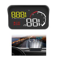 Car 3.8" 12V HUD OBD2 Head Up Display KM/h & MPH Speeding Warning Digital Alarm Display Windshield Projector Security Alarm for Most Popular Cars
