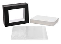 Golden State Art, Pack of 25 Black Pre-Cut 16x20 Picture Mat for 11x14 Photo with White Core Bevel Cut Mattes Sets. Includes 25 High Premier Acid Free Mats & 25 Backing Board & 25 Clear Bags