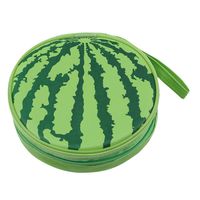 YouCY Watermelon CD DVD Case Holder Organizer Game Disc Wallet Holder DVD Carrying Case Round Storage Bag Green CD Box Carry Bag
