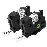 Fimax Compatible Label Tape Replacement for Brother P-Touch TZe-S251 Extra Strength Adhesive Laminated P-Touch Tape, 2-Pack 24mm, Black on White
