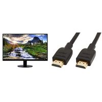 Acer SB220Q bi 21.5" Full HD (1920 x 1080) IPS Ultra-Thin Zero Frame Monitor (HDMI & VGA Port) & AmazonBasics High-Speed 4K HDMI Cable, 6 Feet, 1-Pack