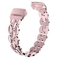 Wearlizer Compatible with Charge 3 Bands for Women Metal Replacement Charge 3 hr Band Accessories Strap Bracelet Bangle Rose Gold
