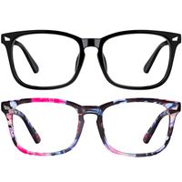 Blue Light Blocking Glasses Women Anti Eye Strain Minimize Headache Computer Reading Gaming Eyeglasses Frame 2 Pack