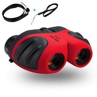 Binoculars for Kids, Shock Proof Kids Binoculars 8x21, Compact Binoculars Perfect for Bird Watching, Educational Learning, Outdoor Camp, Hunting, Hiking, Birthday Presents for Children (Red)