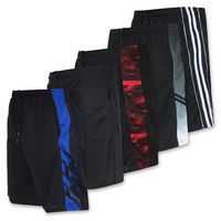 Men's Mesh Active Wear Athletic Basketball Essentials Performance Gym Workout Clothes Sport Shorts - Set 8-5 Pack, M