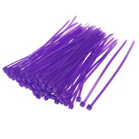 uxcell Nylon Cable Ties 4 Inch Self-Locking Zip Ties 0.09 Inch Width Purple 500pcs