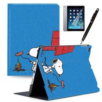 LJX iPad 7th Generation 10.2" 2019 Case Snoopy Cute Cartoon Cover PU Leather Stand Protection Smart Auto Sleep/Wake Shell Compatible for Apple iPad 10.2 inch 2019#G