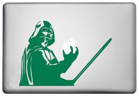 Star Wars Darth Vader MacBook Decal - Sticker Holding Lightsaber for 15 inch Apple MacBooks Air Pro Retina or Other Laptops Green