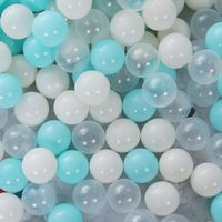 PlayMaty Play Ball Pit Balls - 2.36inches Phthalate&BPA Free Plastic Ocean Colour Balls for Kids Toddlers and Babys for Playhouse Play Tent Playpen Pool Party Decoration Pack of 70 (Light Blue)