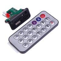 Maluokasa 12V Mini MP3 Decoder Audio Decoding Board Support MP3 WAV U-Disk TF Card USB with Remote Controller 4423mm