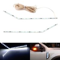 iJDMTOY Xenon White LED Background Illumination Kit Compatible With 2017-2020 Ford F250 F350 F450 Super Duty Side Fender Chrome Emblem
