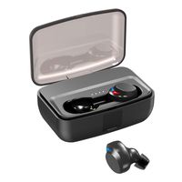 NPET True Wireless Earbuds, Bluetooth 5.0 Bass Stereo Sound IPX8 Waterproof Wireless Earphones 80H Playtime with 3000 mAh Charging Case, Auto Pairing Touch Control Wireless Earbuds for iPhone Android