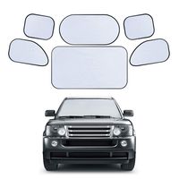 MIU COLOR 6 Pieces Cars Windshield Sunshades Blocks UV Rays Sun Heat for Baby Sun Shade Window Cover to Keep Your Vehicle Cool Universal Fit Most Cars Easy Storage (Large 63 x 35 inches)