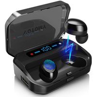 True Wireless Earbuds, VOTOMY Bluetooth 5.0 Earbuds with 200H Cycle Playtime 5D TWS Stereo, Mono/Share Mode in-Ear Wireless Earphones 3500mAh Charging Case with LED Battery Display for Work and Gym