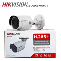 Hikvision 4MP Outdoor Bullet PoE IP Camera DS-2CD2045FWD-I 2.8mm Fixed Lens, 2688x1520, EXIR 98ft Night Vision, Smart H.265+ WDR, SD Card Slot, VCA, ONVIF, IP67