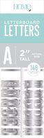 DCWVE Die Cuts with A View 2" Letter Pack Letterboard-Premium-Silver (148 pcs) LP-006-00020, 2"