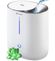 GENIANI Top Fill Cool Mist Humidifiers for Bedroom & Essential Oil Diffuser - Smart Aroma Ultrasonic Humidifier for Home, Baby, Large Room with Auto Shut Off, 4L Easy to Clean Water Tank (White)