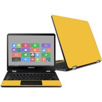 MightySkins Skin Compatible with Samsung Chromebook Pro 12.3" - Solid Marigold | Protective, Durable, and Unique Vinyl Decal wrap Cover | Easy to Apply, Remove, and Change Styles | Made in The USA