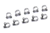 HPS FIC-16x10 SAE #17 Stainless Steel Fuel Injection Hose Clamps, 5/8" - 45/64" (Pack of 10)