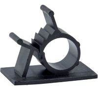 JacobsParts V1 Adhesive Cable Management Clips, 0.6 Inch Adjustable Clamp, Black (25 Pack)