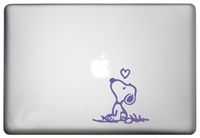 WallDecalsAndArt Snoopy Decal Mac Book Pro Decal is a Snoopy Sticker. Available in 11, 12, 13 and 15 inch Laptop Sizes. Looks Great with Your Snoopy Decals Theme Purple
