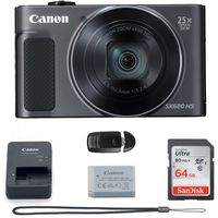 Canon PowerShot SX620 Digital Camera w/25x Optical Zoom - Wi-Fi & NFC Enabled (Black) - Memory Card Bundle (Camera + 64GB Memory Card) Buzz Photo Basic Bundle