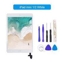 for iPad Mini 1 / iPad Mini2 Front Glass Replacement/Touch Screen Digitizer with IC Chip & Repair Tool Kit -White 7.9 Inch