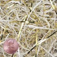 6oz Bag White & Metallic Gold VERYFINE Fine Cut Gift Basket Shred Paper Filler Bedding nfLG -1688