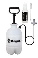 Draftec DTPCKCLR Deluxe Hand Pump Pressurized Keg Beer Kegerator Cleaning Kit with 32 oz. Cleaner Clear