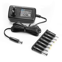 KFD 9V 2.5A Universal Charger,AC to DC,2.1X5.5mm(6.5x4.4/5.5x2.5/5.5x3.0/4.8x1.7/4.0x1.7/3.5x1.35/2.5x0.7mm) Barrel Plug,AC 100-240V Converter Adapter DC 9V 2.5A(0.5A,1A,1.5A,2A) Power Supply