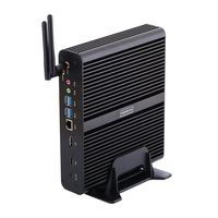 4K Fanless Mini PC,with Windows 10 Pro/Linux Ubuntu,Intel Quad Core I7 8550U,(Black),[HUNSN BM14],[64Bit/WiFi/1DP/1HDMI/4USB3.0/4 USB2.0/1LAN/2280 M.2/Dual DDR4](16G RAM/128G SSD)