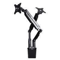 SilverStone Technology ARM21B Dual Vesa Monitor Riser Arm Mount for 2 Monitors up to 36" and 9Kg Each (Acer and Asus Monitor Compatible)